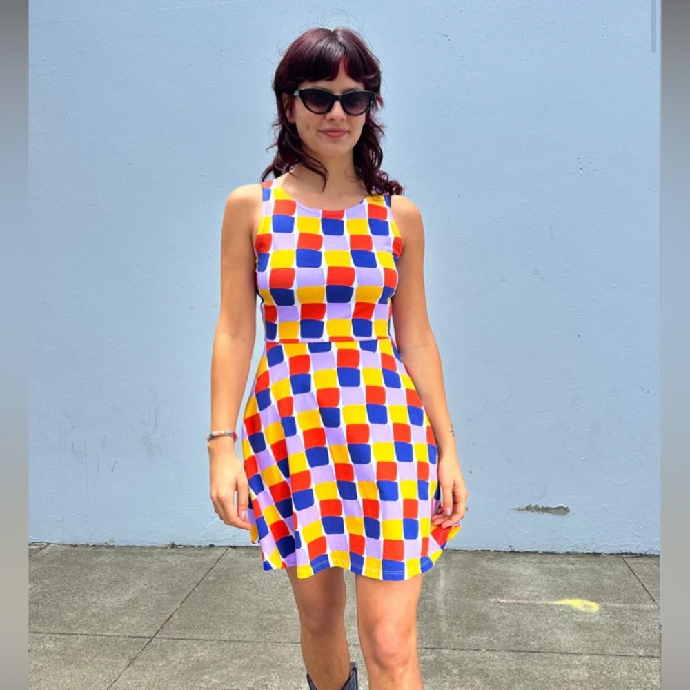 Nooworks Brenda Grids Dress Size L (stretchy)